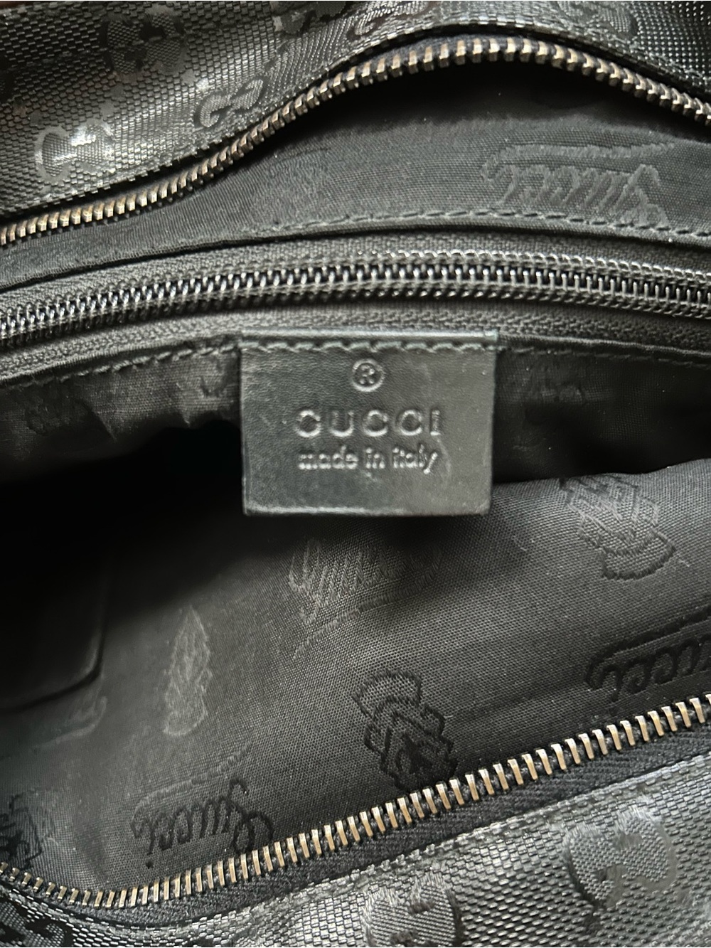 Gucci Black GG Monogram Messenger Bag - Picture 3 of 8